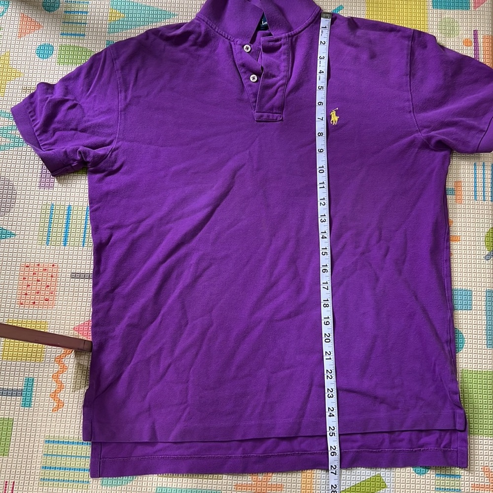 Ralph Lauren Polo Purple with Yellow Horse Logo Medium Unisex - Picture 10 of 11